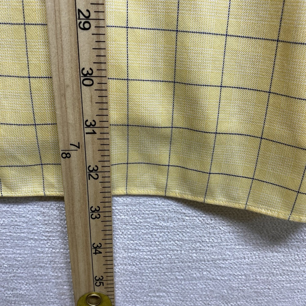 Orvis Button Down Long Sleeve Shirt Yellow/Blue Checked Mens Large - Picture 7 of 11